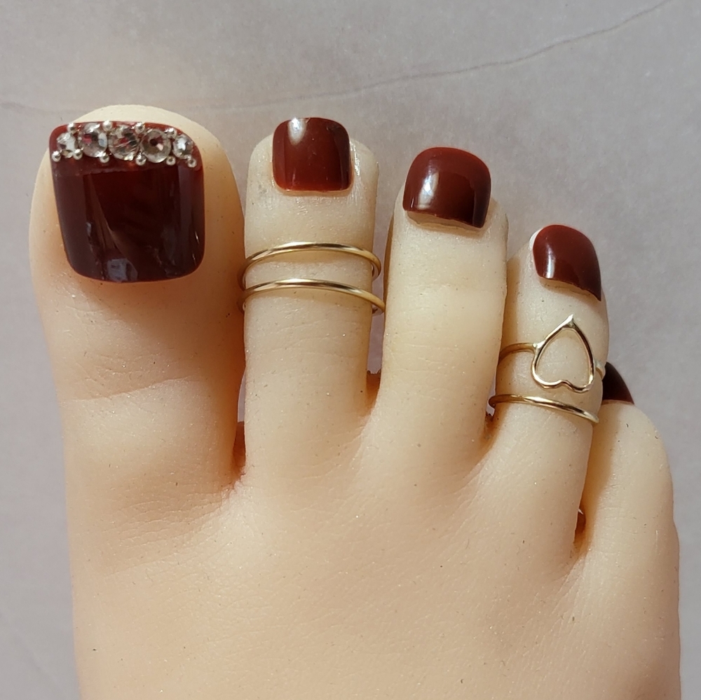 14K Toe Rings - Picture 3 of 6